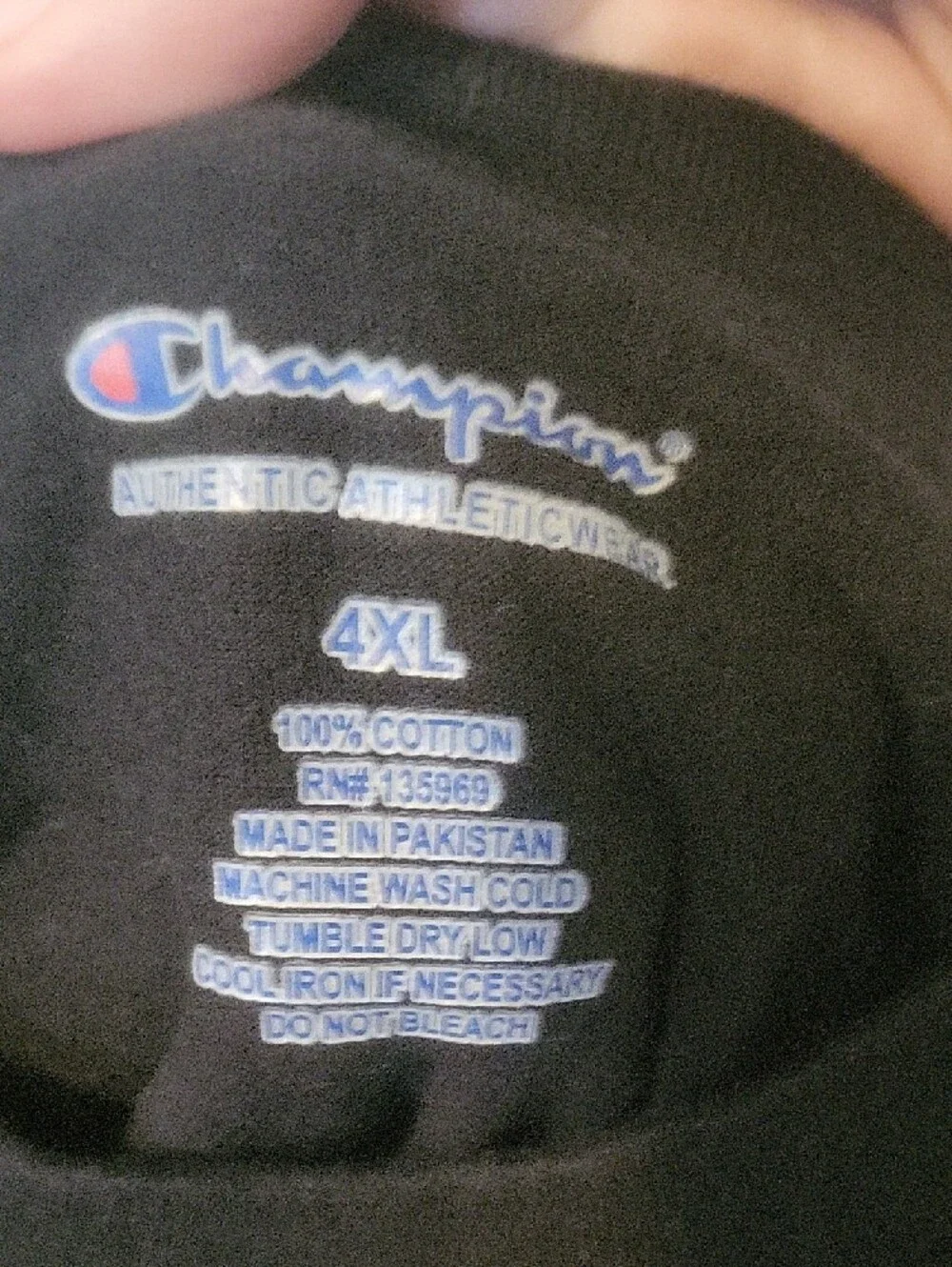Champion Black T‑Shirt with White Arched Logo - Picture 2 of 5